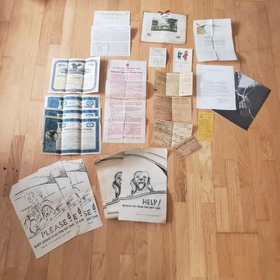 Interesting Antique Documents incl. Dog License, Telegraphs, & Much More (DR-KD)