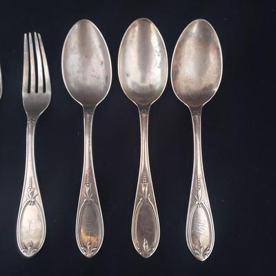 M.W. Galt & Bro Sterling Forks and Spoons (DR-KD)