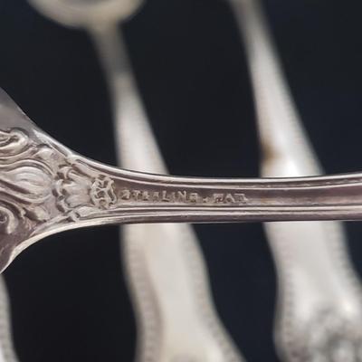 Four Varieties of Sterling Silver Spoons (LR-KD)