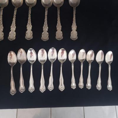 Four Varieties of Sterling Silver Spoons (LR-KD)