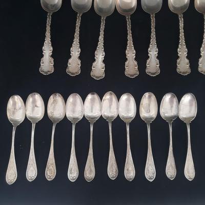 Four Varieties of Sterling Silver Spoons (LR-KD)