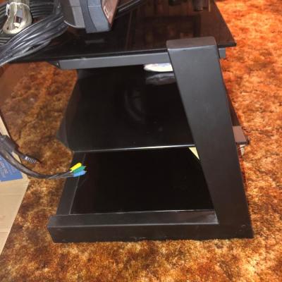 3 level black glass TV/ Entertainment Stand