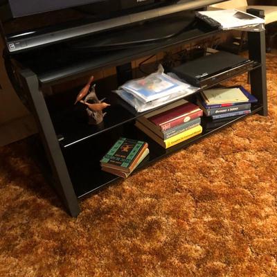 3 level black glass TV/ Entertainment Stand