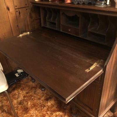Vintage Drop Front Secretary Desk