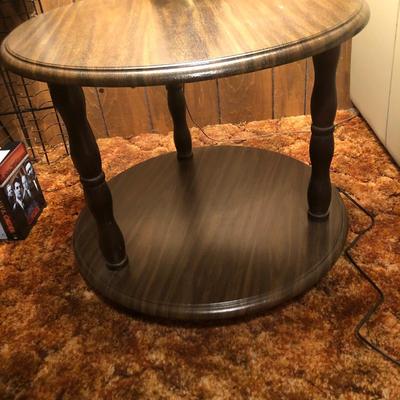 Vtg Round End Table