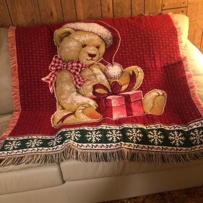 Christmas Bear throw
