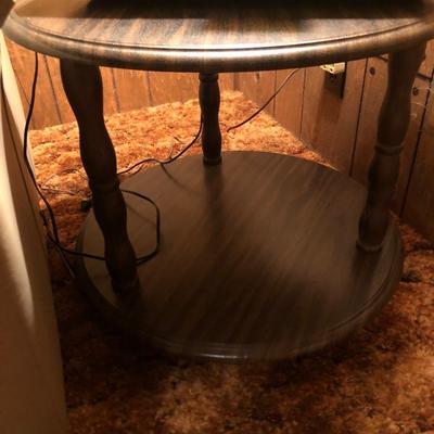 Vintage round end table
