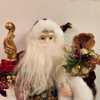 Lot #231 Decorative Santa Holding a Teddy Bear