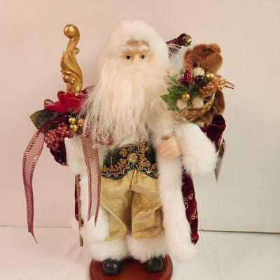 Lot #231 Decorative Santa Holding a Teddy Bear