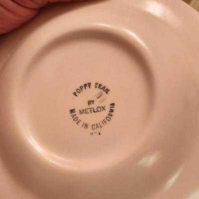 Lot #236 Large Set of Vintage METLOX "Poppy Trail" Tableware
