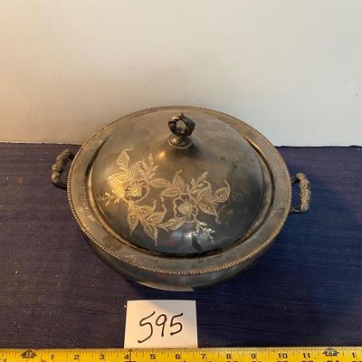 Vintage Aurora Silver Plate Vegetable Bowl