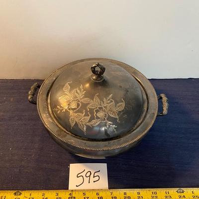 Vintage Aurora Silver Plate Vegetable Bowl