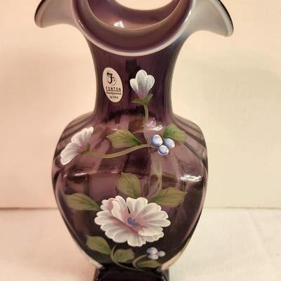 Lot #241 Lovely Fenton Art Glass Vase - Violet Color