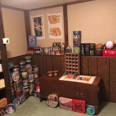 Huge Collection of Collectible Vintage Tins