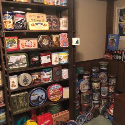 Huge Collection of Collectible Vintage Tins