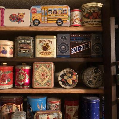 Huge Collection of Collectible Vintage Tins
