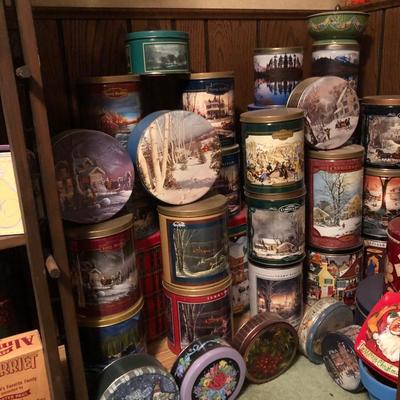 Huge Collection of Collectible Vintage Tins