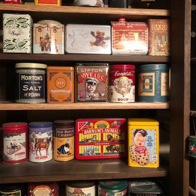 Huge Collection of Collectible Vintage Tins