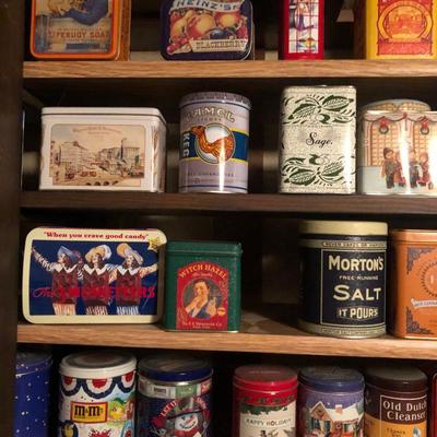 Huge Collection of Collectible Vintage Tins