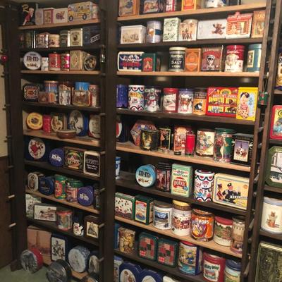 Huge Collection of Collectible Vintage Tins
