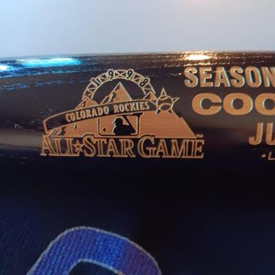 COLORADO ROCKIES SEASON TICKET HOLDER BAT AND MANY GO ROCKIES TOWELS