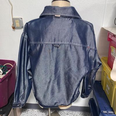 Fubu Shiny/Metallic Denim Jacket - Size L