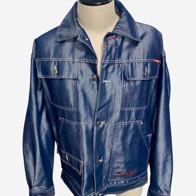 Fubu Shiny/Metallic Denim Jacket - Size L