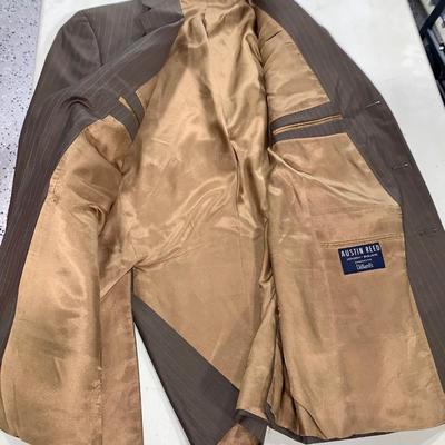 Men’s Brown Pinstripe Suit Jacket - Austin Reed/Dillards