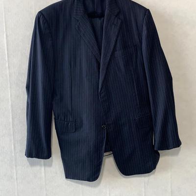 Men’s Navy Pinstripe Suit by Hickey-Freeman/Dillards - Size 42L