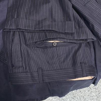 Men’s Navy Pinstripe Suit by Hickey-Freeman/Dillards - Size 42L