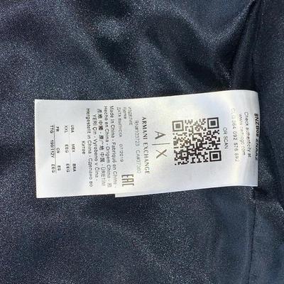 Men’s Navy Armani Exchange Jacket, Size XXL