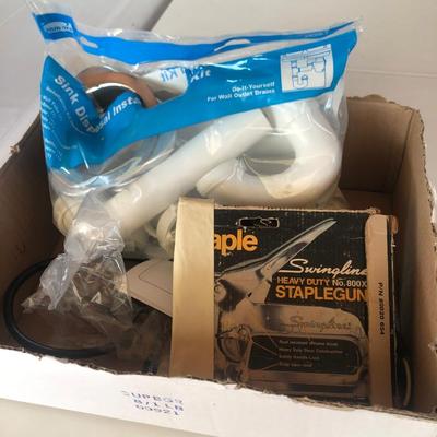 Staple gun & plumbing supplies