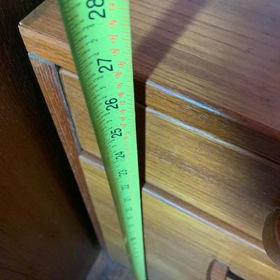 Teak 3 Drawer File Cabinet