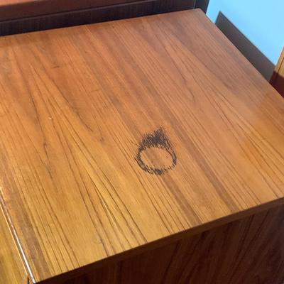 Teak 3 Drawer File Cabinet