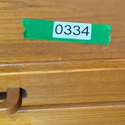 Teak 3 Drawer File Cabinet