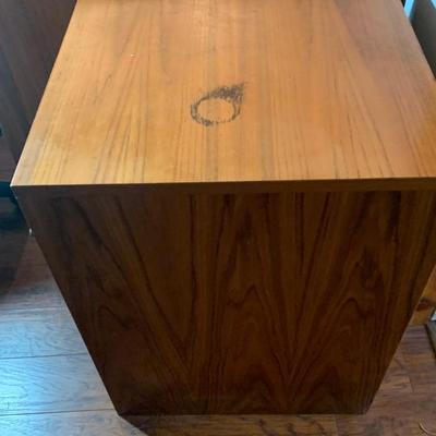 Teak 3 Drawer File Cabinet