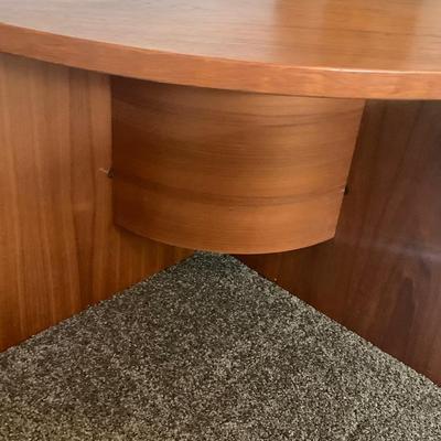 Round Teak Corner Desk - Office Unit