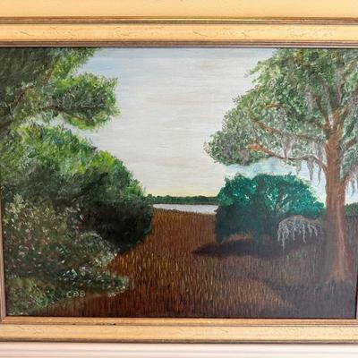 Original Acrylic Painting Seabrook S.C. Marsh
