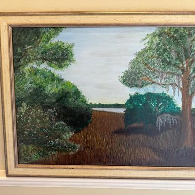 Original Acrylic Painting Seabrook S.C. Marsh