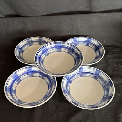 IDG Blue and White Plaid Dishware (DR-DZ)
