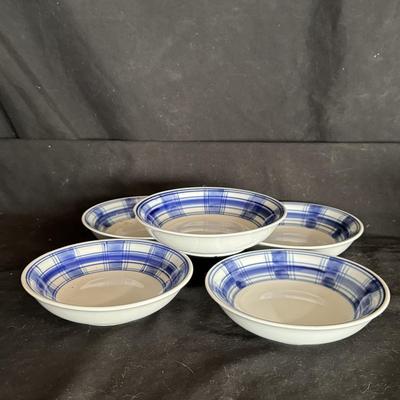 IDG Blue and White Plaid Dishware (DR-DZ)