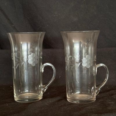 Etched Glass Cocktail Hour Glassware and More (DR-DZ)