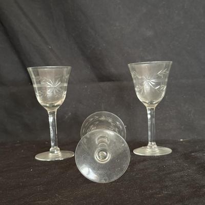 Etched Glass Cocktail Hour Glassware and More (DR-DZ)