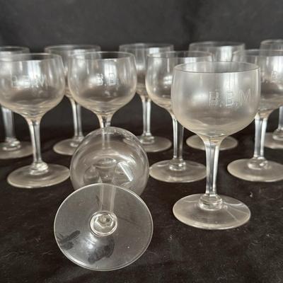 Etched Glass Cocktail Hour Glassware and More (DR-DZ)