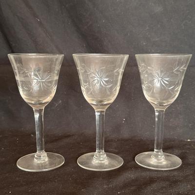 Etched Glass Cocktail Hour Glassware and More (DR-DZ)