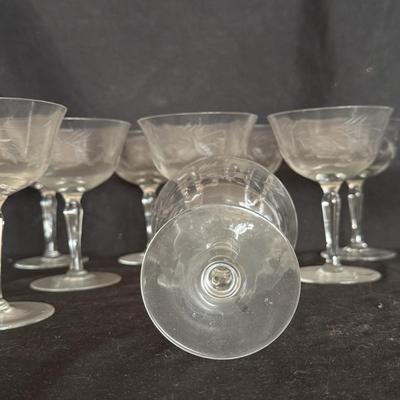 Etched Glass Cocktail Hour Glassware and More (DR-DZ)