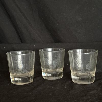 Etched Glass Cocktail Hour Glassware and More (DR-DZ)