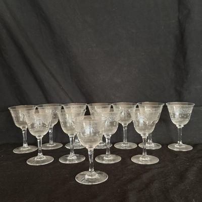 Cordial Glassware w/ Etching and More (DR-DZ)
