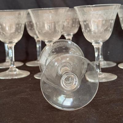 Cordial Glassware w/ Etching and More (DR-DZ)