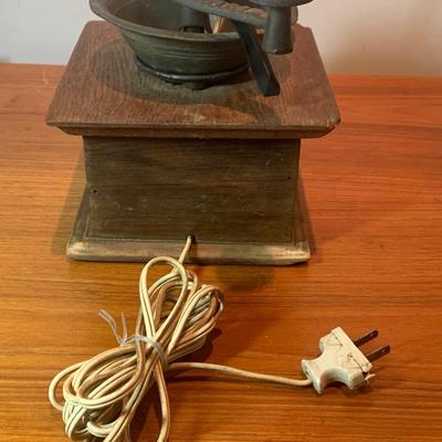 Hand Made Coffee Grinder Lamp